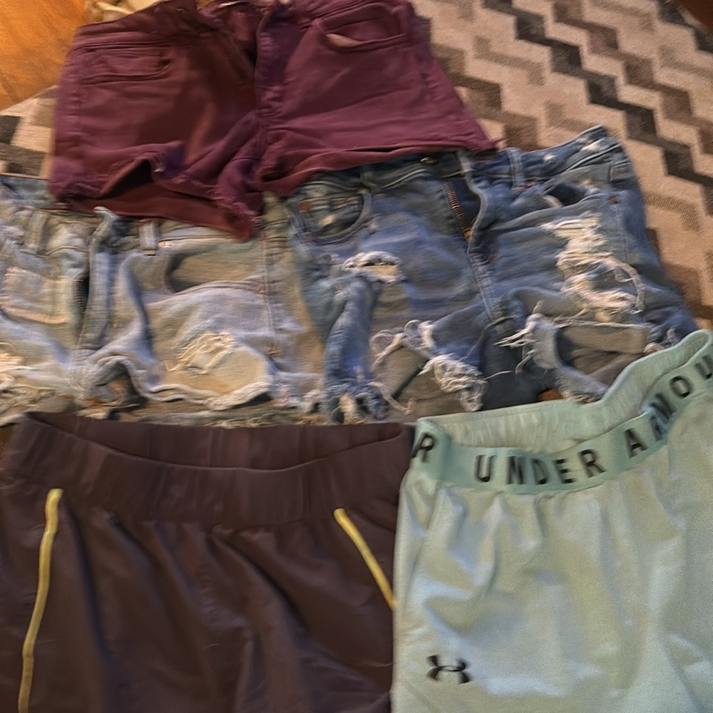 5 pairs of shorts !! 3 pairs of jean shorts and 2 pairs of athletic